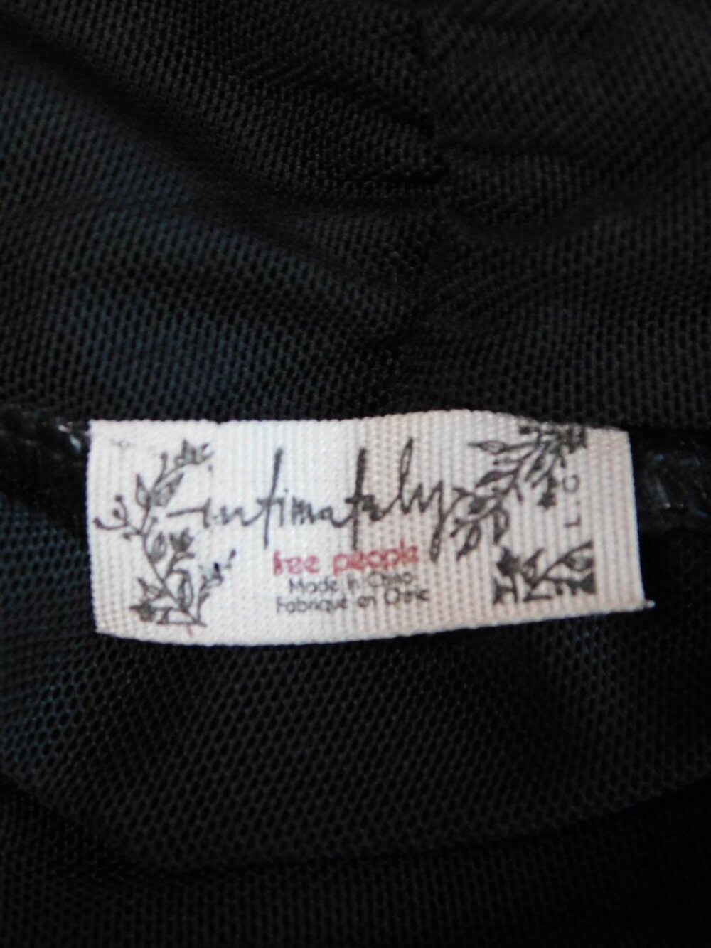 Intimately Free People Black Sheer Risk It All Bodysuit | Goth Emo | EUC | L - Picture 5 of 6